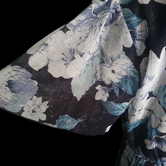 Party Dress, Floral Gown, Evening Dress, Embellished Gown, Size 14W Dress, Maxi - Picture 5 of 12